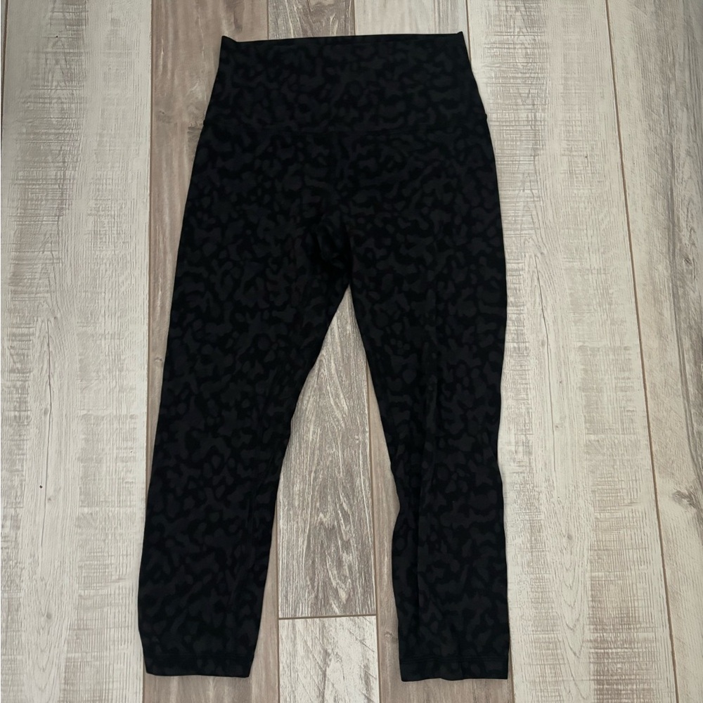 lululemon Black Subtle Leopard Print High-Rise Align Leggings